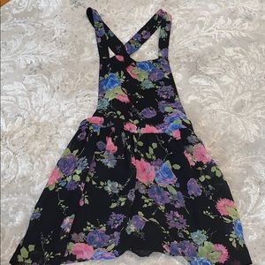 Floral chiffon mini dress